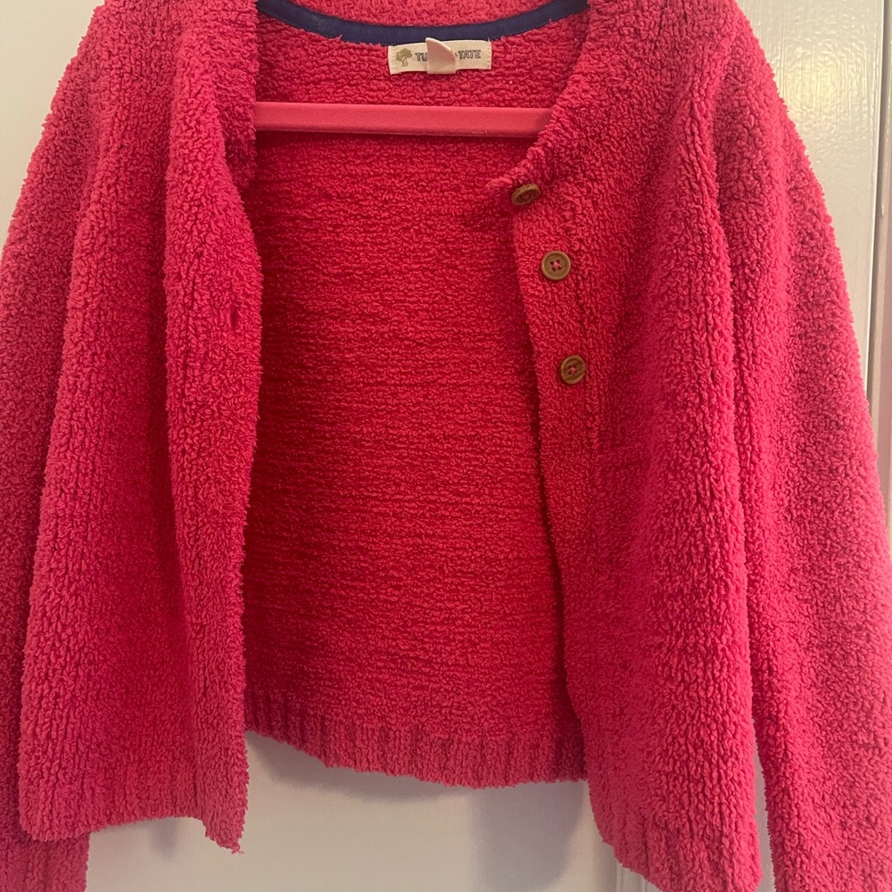 Cozy Pink three button cardigan- Tucker +Tate- from Nordstrom girls size 5
